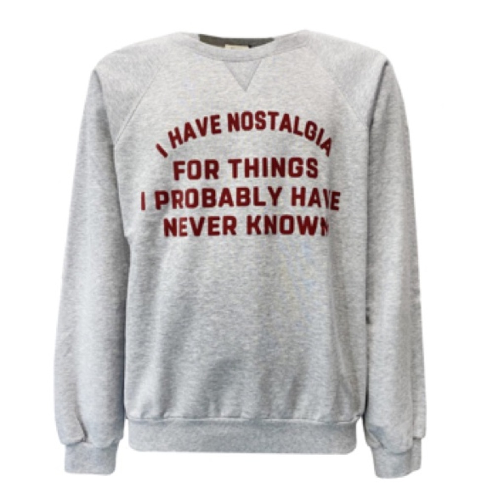 CELINE NWT I Have Nostalgia Crew Neck Sweatshirt Hedi Slimane Grey XXL